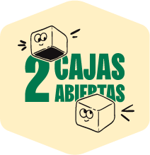 2 cajas abiertas